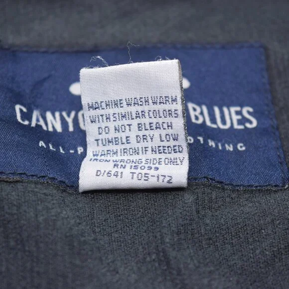 Canyon River Blues Corduroy Jacket Men Large Button Up Black Casual Cozy Outdoor - Picture 8 of 12